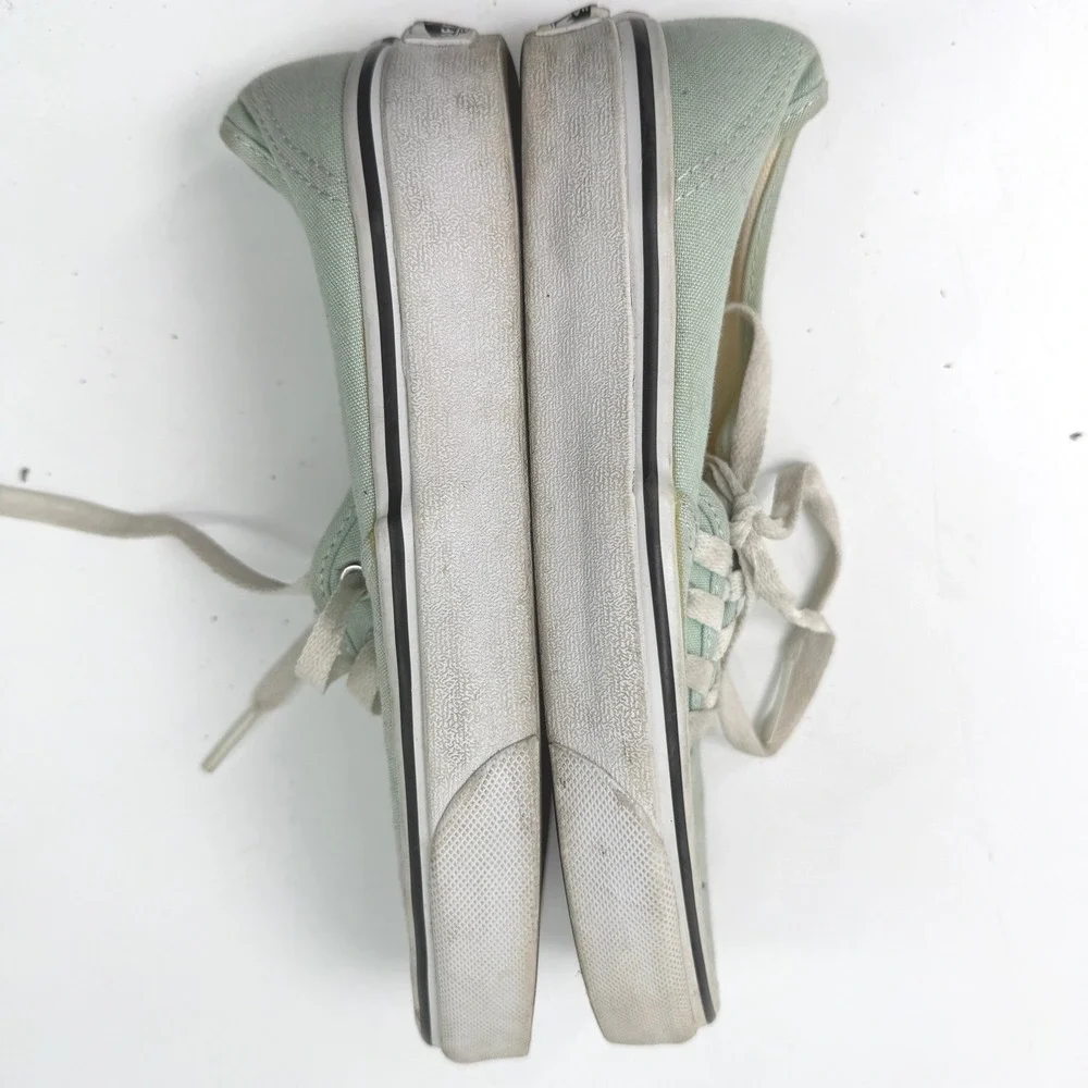 Vans‎ Authentic Sneakers Women 6.5 Mint Green Canvas Skate Shoes Indie Boho